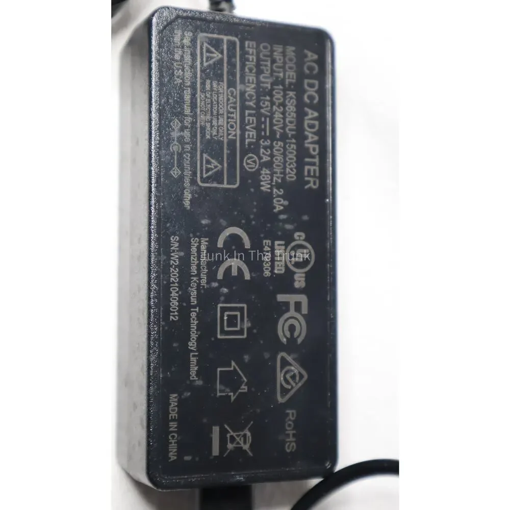 AC POWER ADAPTER Model: KS65DU-1500320
